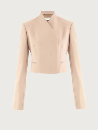 Ferragamo Women Asymmetric blazer Beige