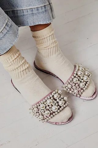 Pixie Pearl Slide Sandals by Jeffrey Campbell at Free People
