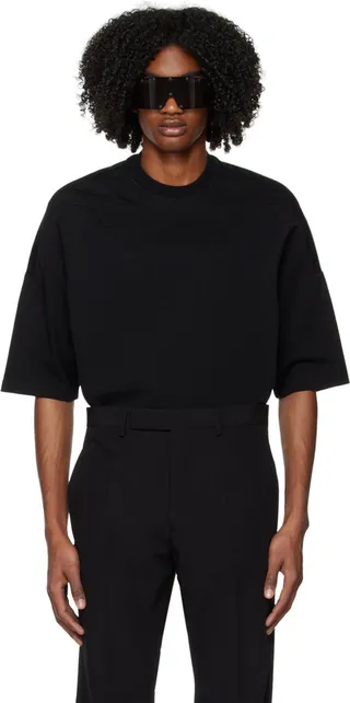 Rick Owens Black Paneled T-Shirt