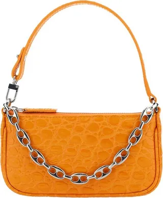 By Far Mini Rachel Embossed Mini Shoulder Bag