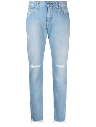 Distressed Skinny-Cut Jeans