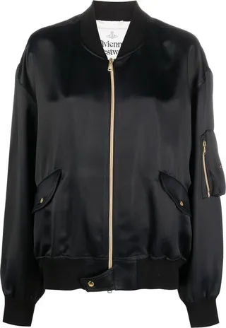 Orb-embroidered bomber jacket