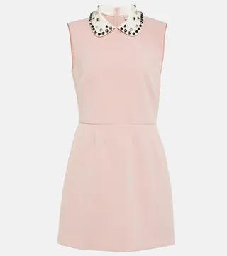 Embellished cady minidress