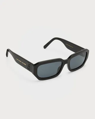 Logo Rectangle Acetate Sunglasses