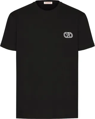 VLogo-embroidered T-shirt