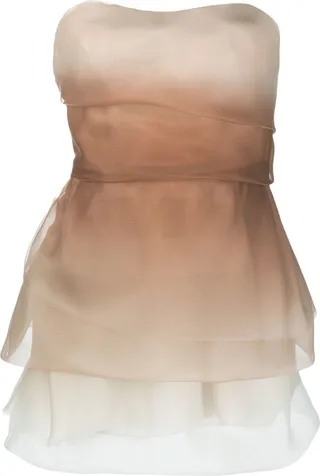 Ombré Strapless Tiered Minidress