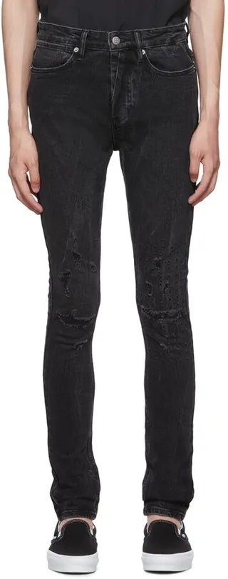 Ksubi Black Van Winkle Marbled Jeans