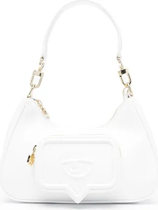 Debossed-Logo Shoulder Bag