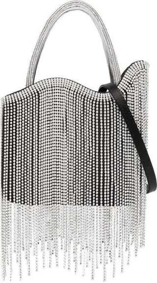 Ivy crystal-fringe mini bag