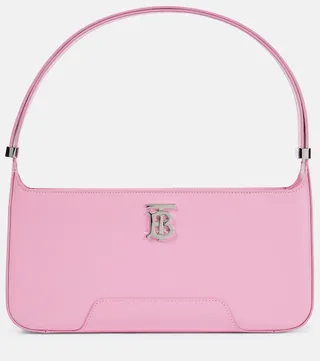 TB leather shoulder bag
