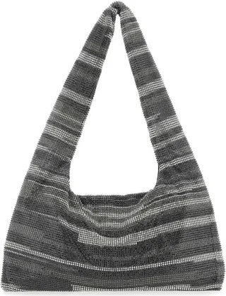 Kara Armpit Embellished Mesh Tote Bag