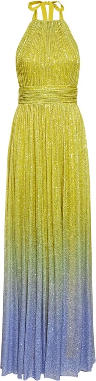Degradè sequins long dress