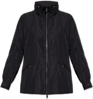 Moncler Enet Logo Patch Drawstring Zipped Jacket
