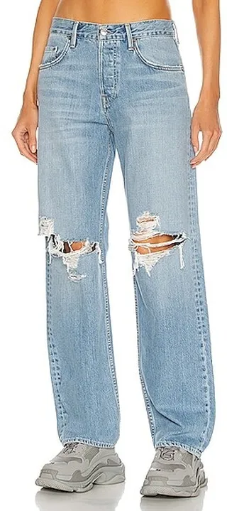 GRLFRND Bella Low Rise Boyfriend in Blue