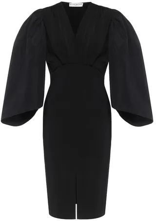 Jersey and taffeta minidress
