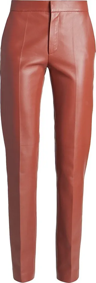 High-Rise Leather Pants