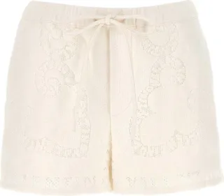 Guipure Drawstring Shorts