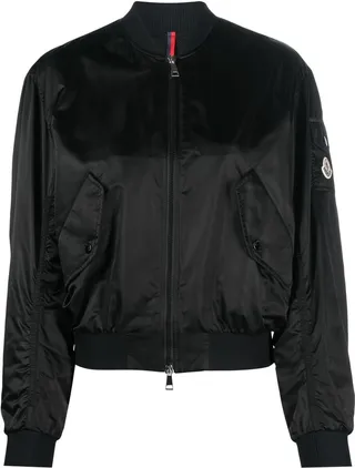 Ter logo-patch bomber jacket