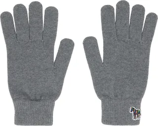 PS by Paul Smith Gray Zebra Gloves
