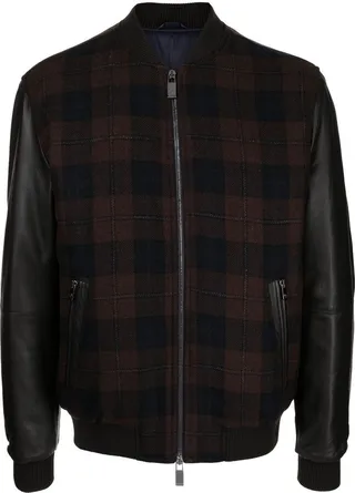 Wool Zip-Up Bomber Jacket