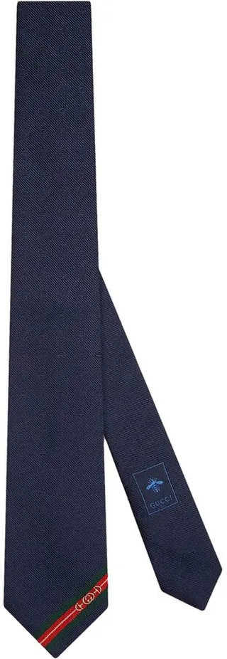 Double G jacquard tie