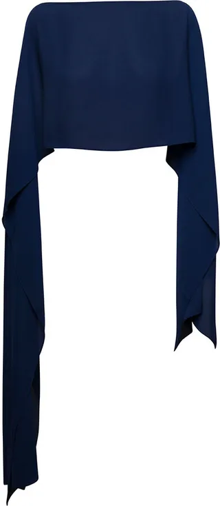 Blue Cape In Silk Woman