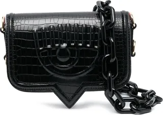 Eyelike-motif crossbody bag