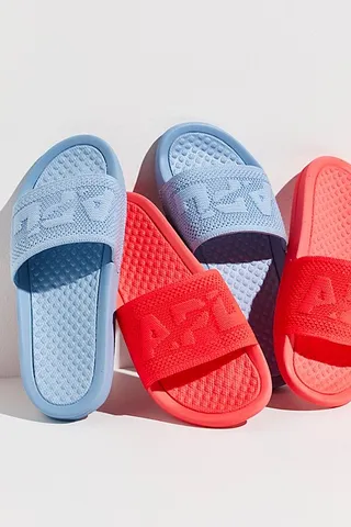 APL Big Logo TechLoom Slide Sandals by APL at Free People