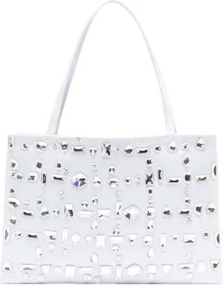 Blue Suki Crystal-Embellished Shoulder Bag
