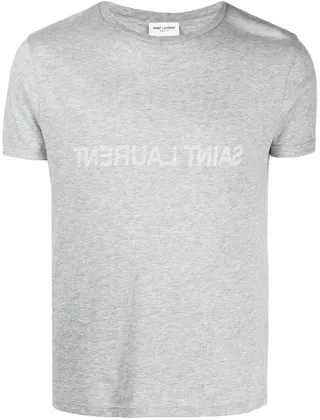 reverse logo-print organic cotton T-shirt
