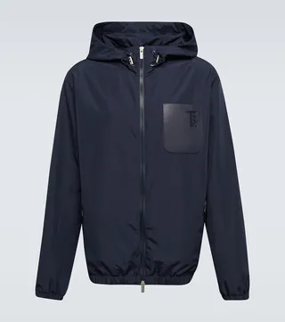 Hooded technical jacket
