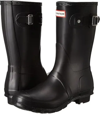 Hunter Original Short (Black Matte) Women's Rain Boots