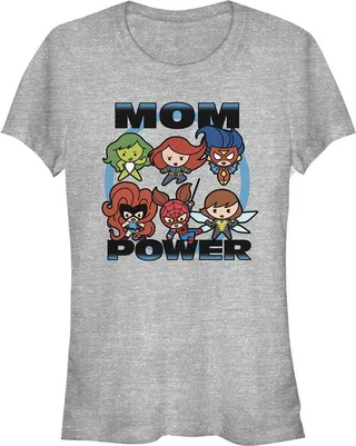 Junior's Marvel Mother's Day Kawaii Power T-Shirt - Athletic Heather - Small
