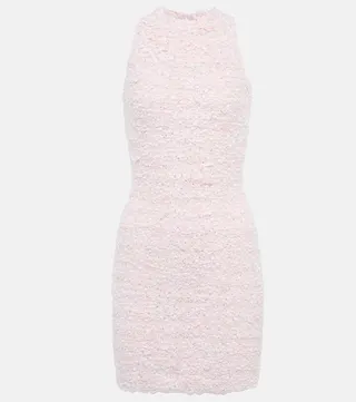 Beaded tweed minidress