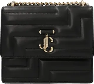 Jimmy Choo Logo Detailed Quilted Shoulder Bag