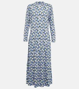 Elise floral crepe midi dress