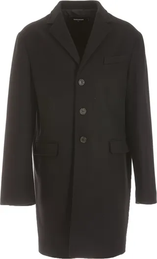 Dsquared2 Single-Breasted Long-Sleeved Coat