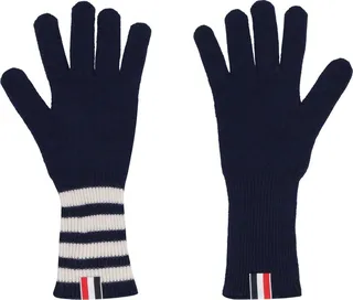 Thom Browne 4-Bar Ribbed Gloves