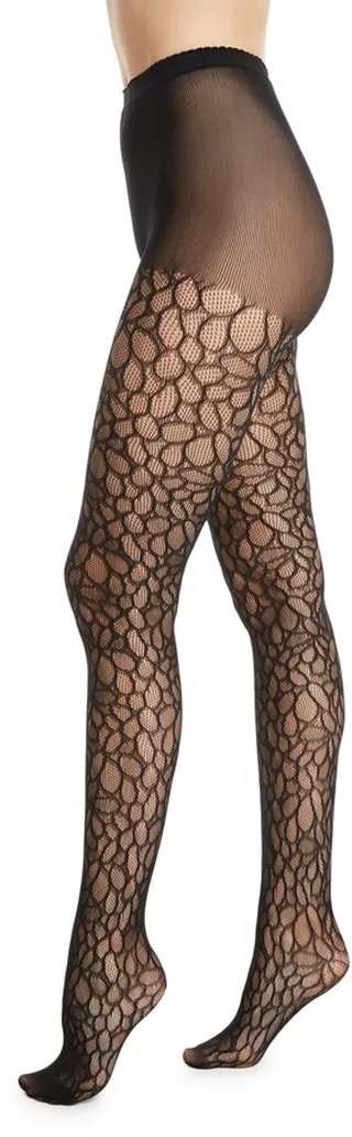 Deco Lace Net Sheer Control-Top Tights
