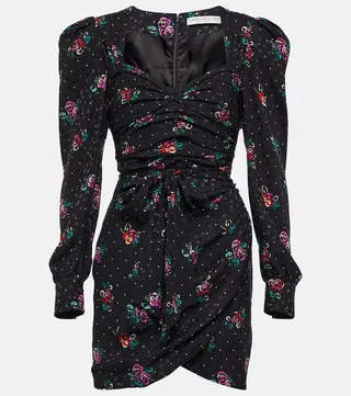 Floral silk minidress