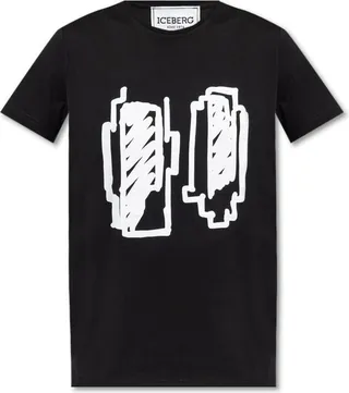 Iceberg Graphic Printed Crewneck T-Shirt