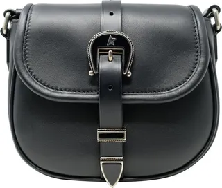 Golden Goose Black Leather Rodeo Bag