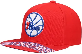 Men's Mitchell & Ness Red Philadelphia 76ers Hardwood Classics Swingman Pop Snapback Hat