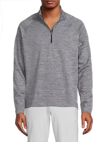 Heathered Quarter Zip Up Pullover