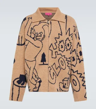 Cartoon jacquard cashmere sweater