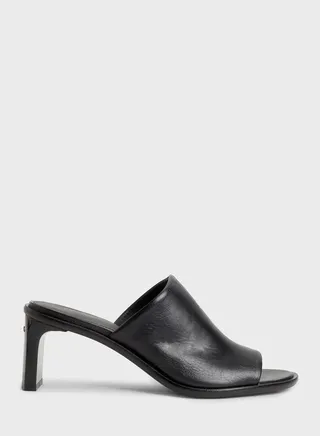 Curved Stiletto Mule Sandals