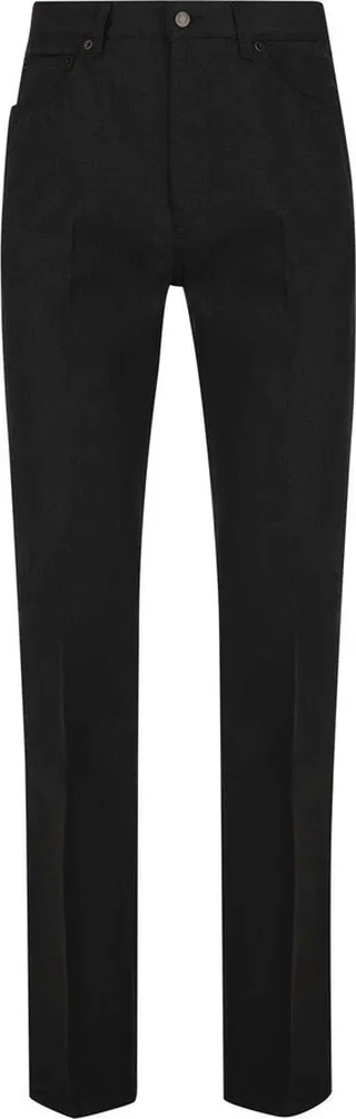 Button Detailed Straight Leg Trousers