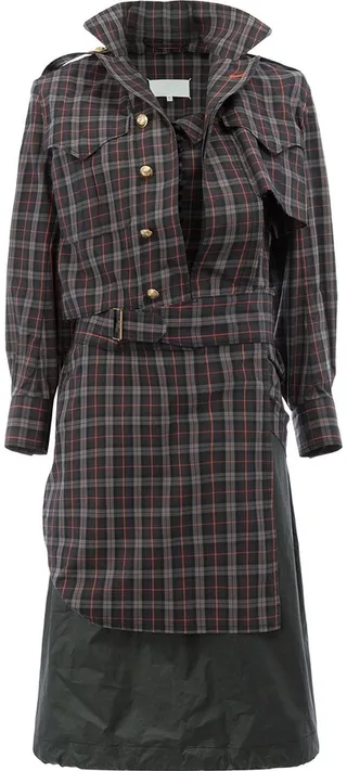 Deconstructed Plaid Dress