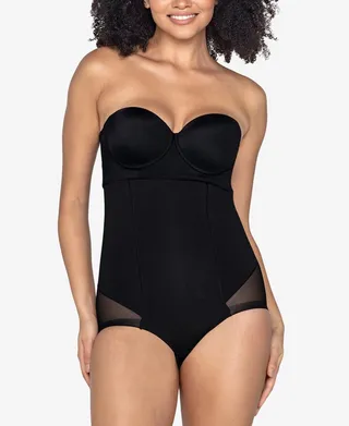 Leonisa Women's Extra High-Waisted Sheer Bottom Sculpting Shaper Panty