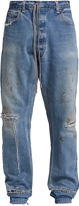 Cotton Drawstring Jeans
